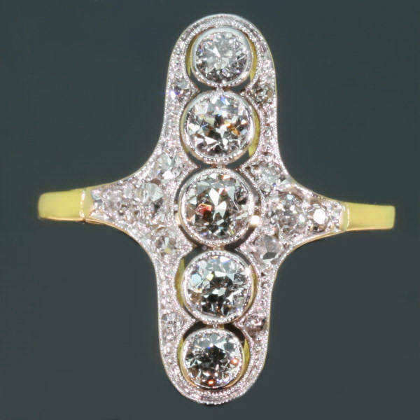 Typical Belle Epoque diamond engagement ring